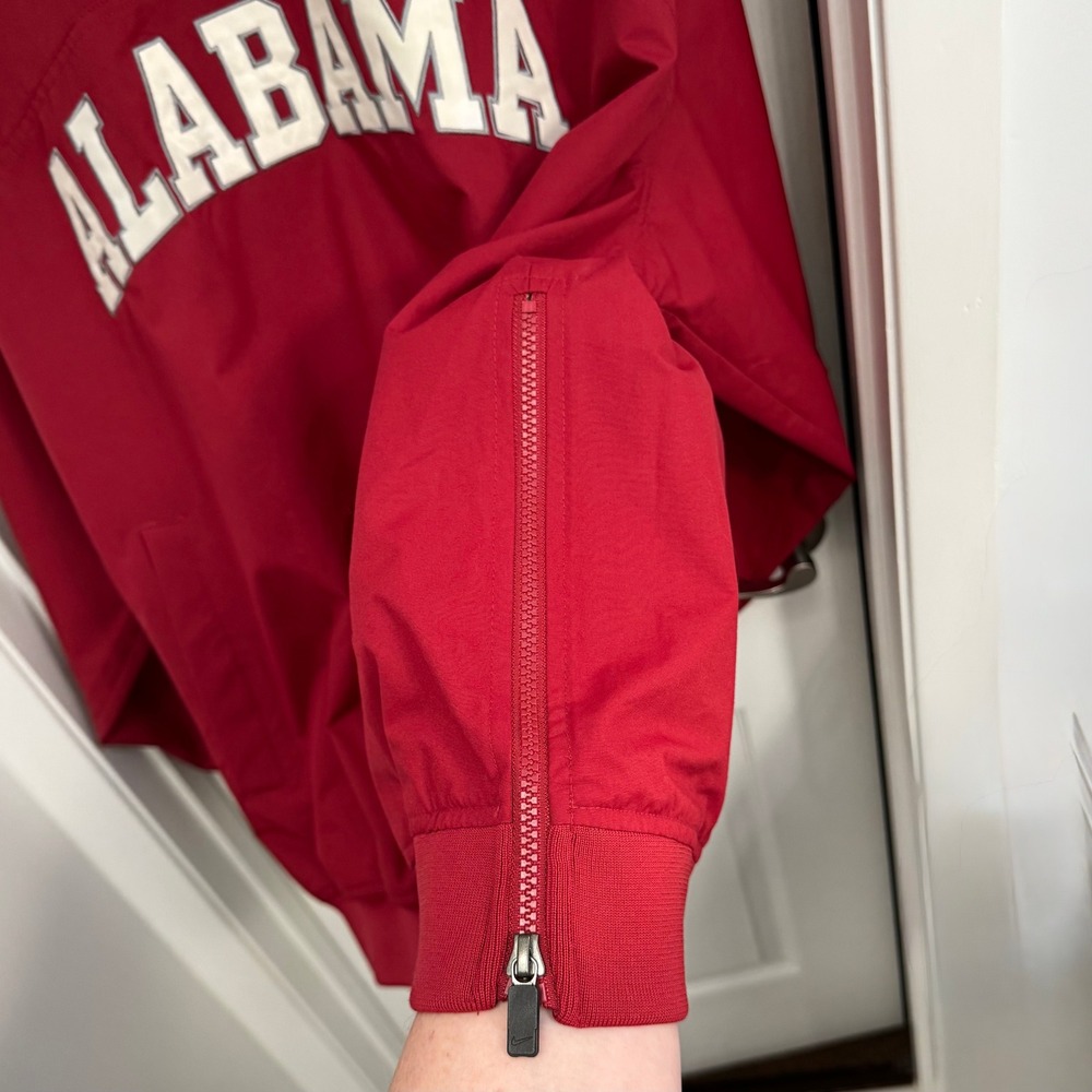 NIKE Alabama Crimson Tide V-Neck Windbreaker w/ Center Swoosh VTG - Size XL - Picture 4 of 5